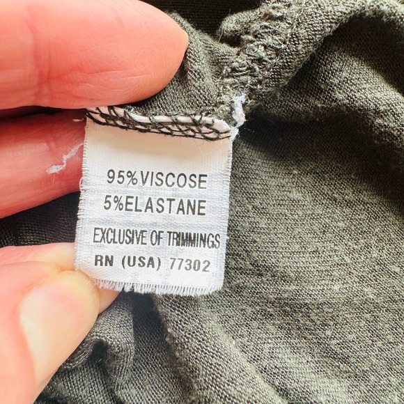 Zara Trafaluc Knit Olive Green Elbow Suede Patch Crewneck Pullover Sweater Small - Picture 10 of 10